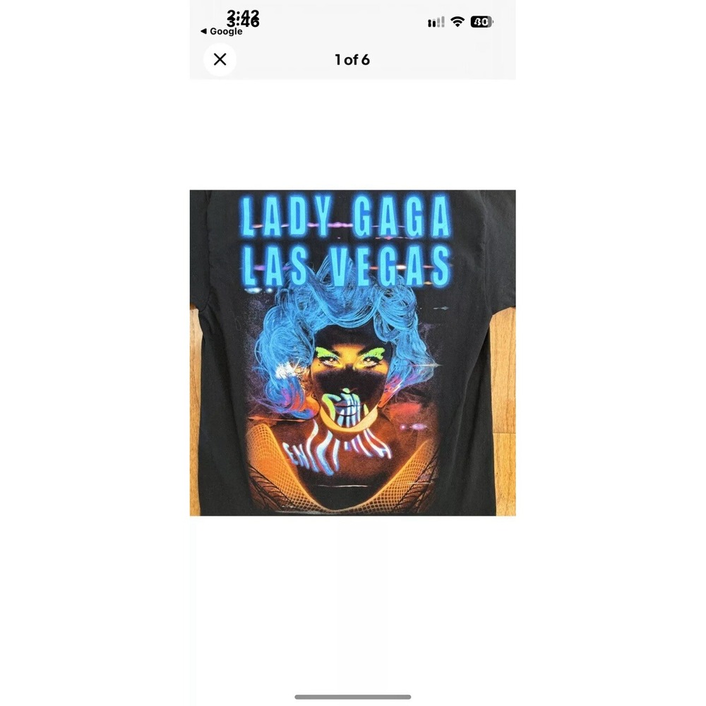 lady gaga‎ shirt Medium Las Vegas Residency Limited Black